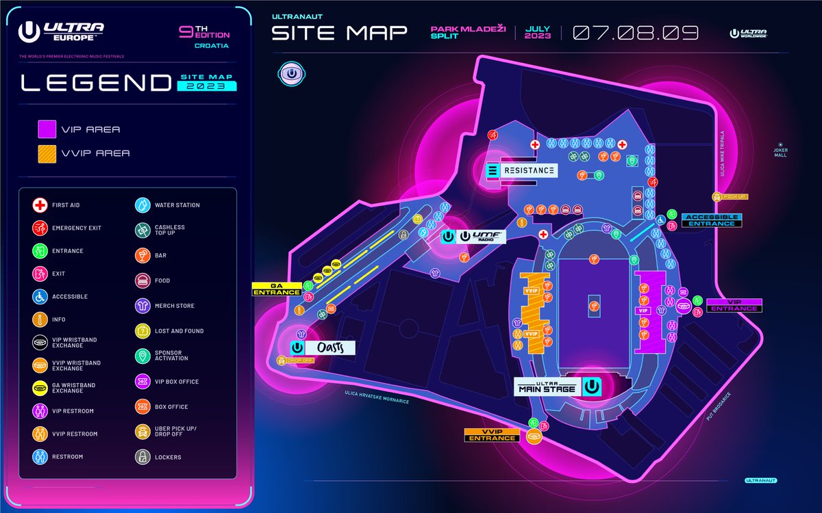 Ultra Europe map