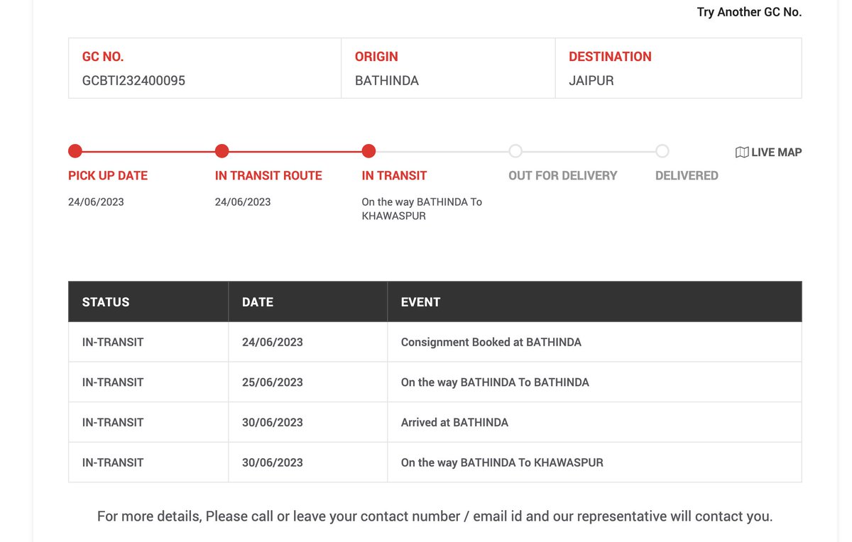 amanpoonia29's tweet photo. @agarwalpacker @agarwalpacker Sad thing is, it took 6 days to move my luggage from Bathinda to Bathinda
I wonder how long would it take to move from Bathinda to KHAWASPUR and final destination.
Moreover you don't have any delivery date mentioned  in your process. Way to go transparency. https://t.co/M7saNJet6n