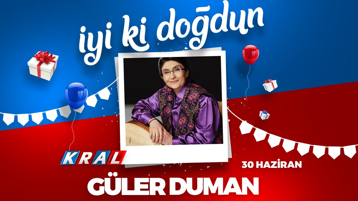 Bugün, Güler Duman'ın doğum günü. Kral Ailesi olarak Güler Duman'a müzikle dolu uzun bir ömür dileriz...

<a href="/gulerduman/">Güler Duman Official</a> #GülerDuman #kralmüzik
