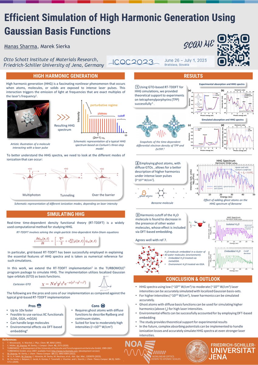 📢 Hey #QuantumChemistry and #CompChem enthusiasts at #ICQC2023! 🚀Swing by and vibe with poster ID: PC29.

🧠Why did the quantum chemist ⚛️bring a ladder to the poster session?
🌟Because they're reaching new heights with HHG simulations! 🚀

🔗Link: bragitoff.com/2023/06/poster…