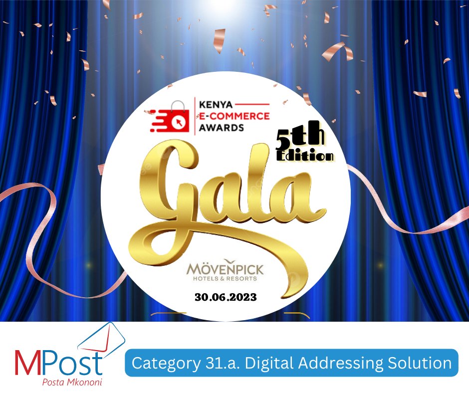 MpostKE's tweet photo. 🏅 It's finally here! ✨
The Kenya E-Commerce Awards Gala Dinner and Awards Ceremony at Mövenpick Hotel and Residence Nairobi.
Thank you voting for us - Category 31.a Digital Addressing SolutionLet's celebrate together.#KenyaEcommerceawards  #Mpost #Postamkononi #addresssolutions https://t.co/mDKuFw4tIW