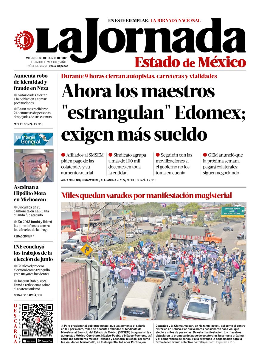 La Jornada Estado De México On Twitter Lajornadaimpresa 30 06 2023