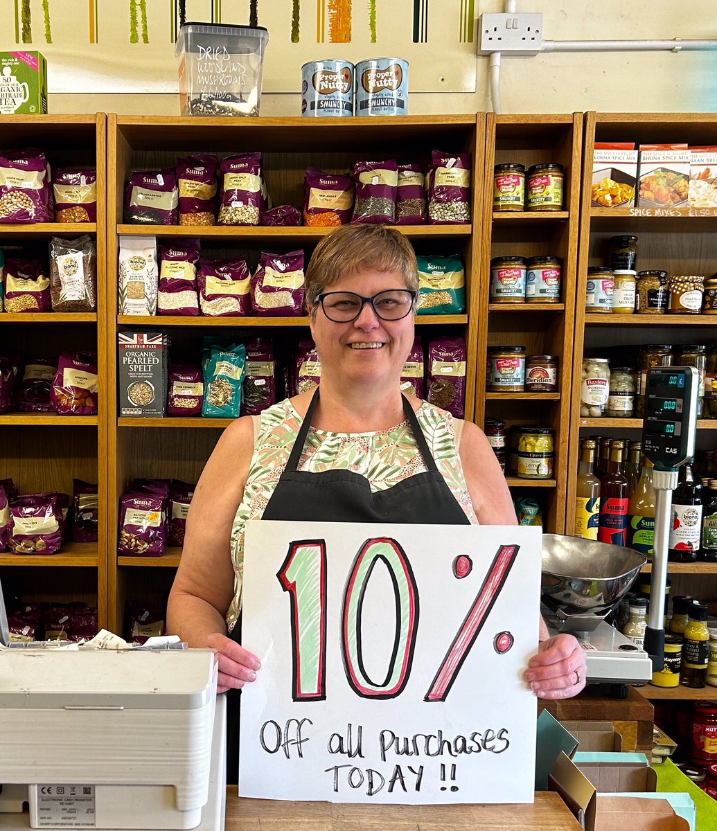 Today is the last day of our 14th year of trading as a cooperative shop. 10% off all purchases today as a big thank you to all supporters! #coops #slaithwaite #communityowned #indieshops