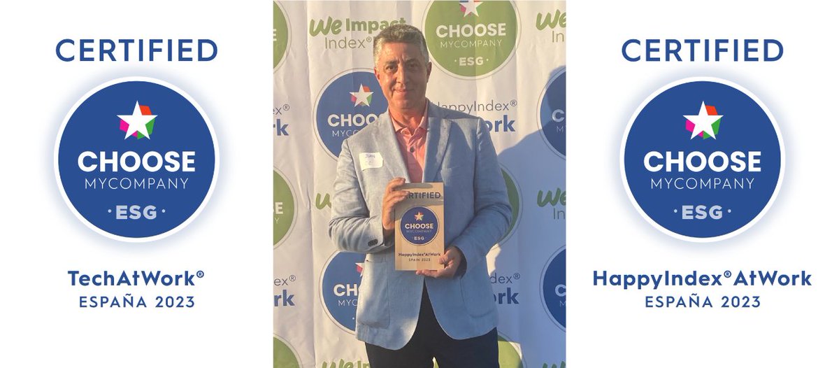 CICactualidad's tweet photo. 🎉 ¡Somos una de las mejores empresas tecnológicas para trabajar en España! ✨ 

El Grupo CIC aparece en el ranking de las mejores empresas para trabajar en España ¡Acreditados #HappyIndexAtWork 2023 y #TechAtWork 2023 por 
@choosemycompany

🏅👉 https://t.co/k4vEXm5Qk5

#ESCIC https://t.co/wb5HCRswAc