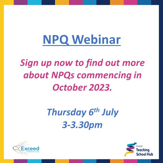 Exceed Teaching School Hub on Twitter "📣 Do you want to find out more