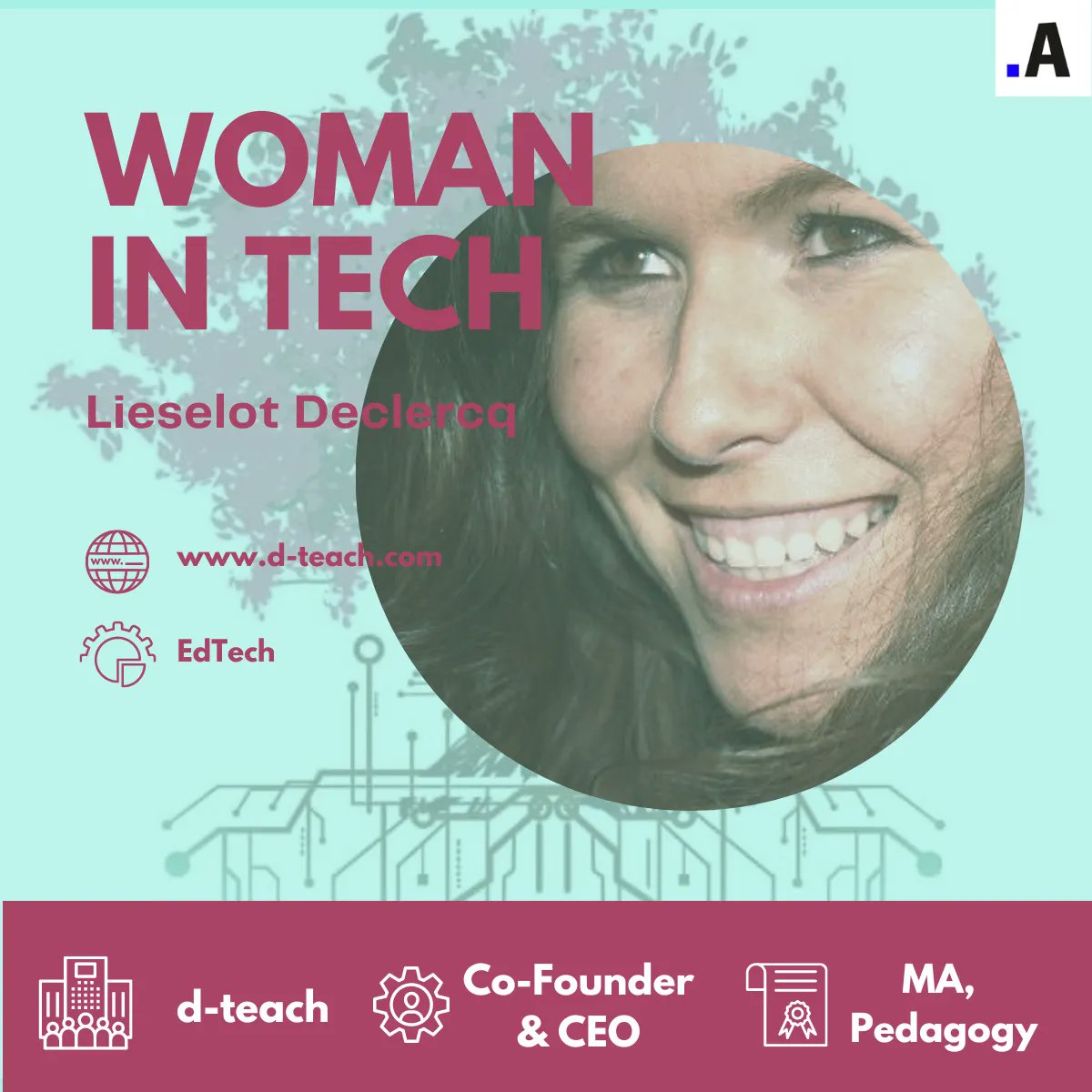 Laurence Jacobs (@laurenceajacobs) on Twitter photo Woman in Tech of the Day: @Lieselotdeclerc #CoFounder & #CEO #EdTech company <a href="/D_TEACH1/">d-teach online school</a> <a href="/dteachtraining/">d-teach online training</a>
More inspiration: buff.ly/3kLtxBa
Part of the #365womenintech campaign to spotlight 1 female founder/CEO every day
#BEWomenInTech #Rolemodel #Femaleleadership Woman in Tech of the Day: @Lieselotdeclerc #CoFounder & #CEO #EdTech company <a href="/D_TEACH1/">d-teach online school</a> <a href="/dteachtraining/">d-teach online training</a>
More inspiration: buff.ly/3kLtxBa
Part of the #365womenintech campaign to spotlight 1 female founder/CEO every day
#BEWomenInTech #Rolemodel #Femaleleadership