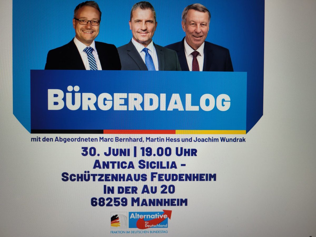 Bürgerdialog in Mannheim mit ⁦@Martin_Hess_MdB⁩ ⁦@MarcBernhardAfD⁩