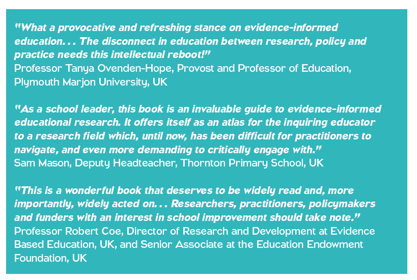 Out today!: 📣 A Critical Guide to Evidence-Informed Education📖. A book on the challenges of using evidence to improve education policy and practice by <a href="/RE_Morris1/">BeckyM</a> and me. 🎉 amzn.eu/d/1Iv9dae