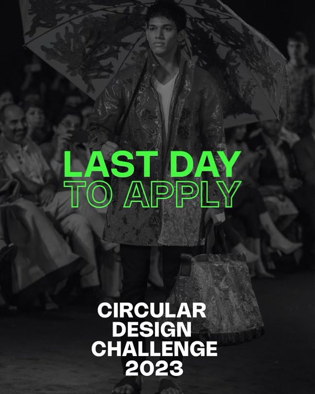 Last day to apply for R|Elan™ Presents Circular Design Challenge in partnership with the UN in India 2023.

Apply now!

@RElanOfficial @UNinIndia @LakmeFashionWk @ILoveLakme @R1SEWorldwide 

#FDCI #LFWXFDCI #CircularDesignChallenge
#MakeFashionGood #SustainableFashion