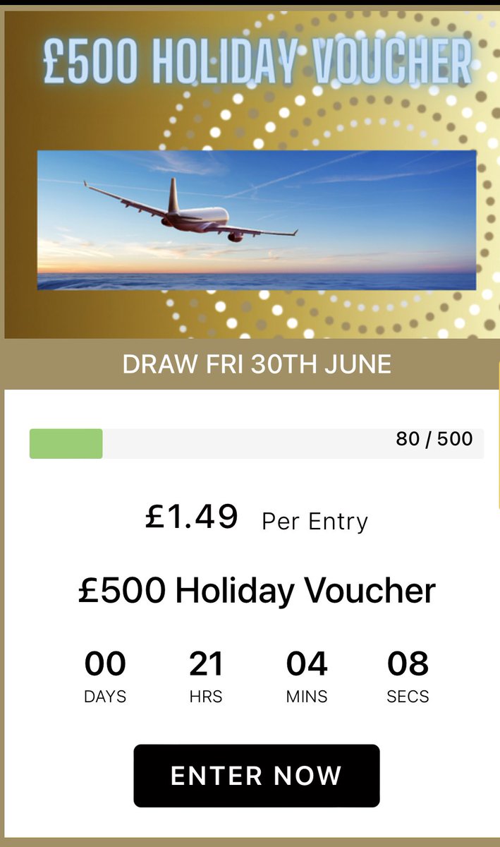 Kingcompsss's tweet photo. Tonight at 8pm our £500 holiday voucher competition ends. The odds are ridiculous so make sure you don’t miss it 😅✈️

https://t.co/0Z52RYGPnR https://t.co/03vzIMc6Qe