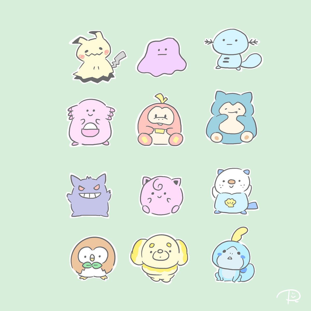 ポケモン「#今月描いた絵を見てほしい ほぼポケモンしか描いてない(笑)」|あーるのイラスト