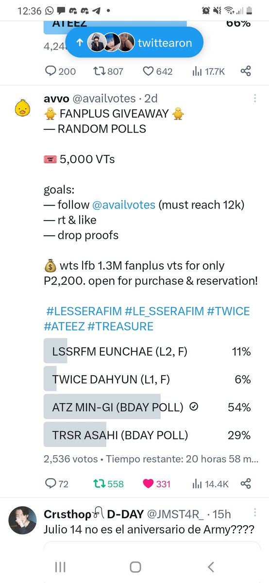 1407saraa's tweet photo. @availvotes Done for #ATEEZ #MINGI https://t.co/nqcl5q1iX9