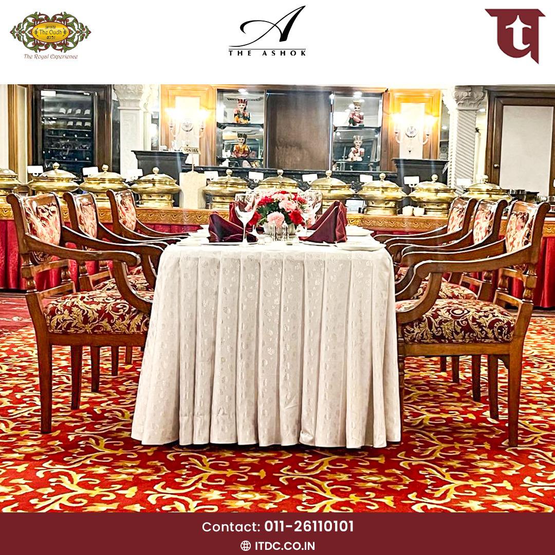 Delve your taste buds in the scrumptious taste of traditional cuisines loved by Nawabs. The Oudh Restaurant at #TheAshok is a perfect place to dine with your loved ones. Contact: 011-26110101 #indiatourismdevelopmentcorporation #indiancuisine #awadhicuisine #finedining