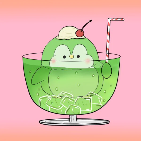 メロンソーダいかがですか? #ペンギン