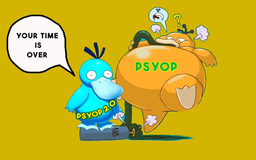 PSYOP_20's tweet photo. THE ULTIMATE $PSYOP 2.0 WILL TAKE PLACE TODAY ITS ALL A PSYCHOLOGICAL MIND GAME!
GET IN OR GET LEFT BEHIND..
#PSYOP2 #PSYOP #MEME https://t.co/0O7ZfPhQPa