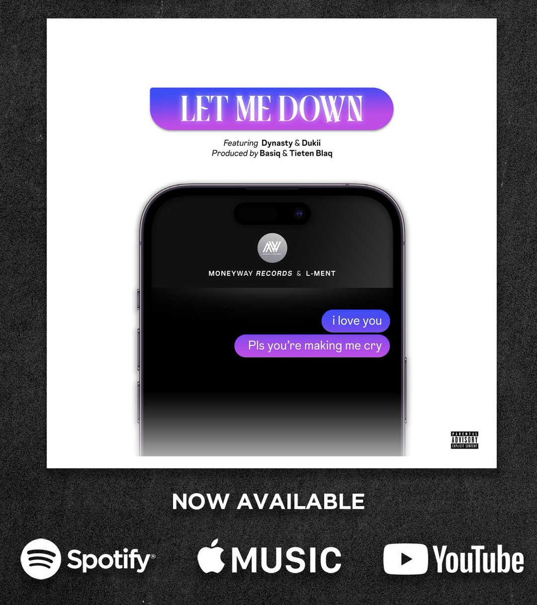 Let Me Down, officially OUT NOW ‼️‼️‼️

distrokid.com/hyperfollow/mo…