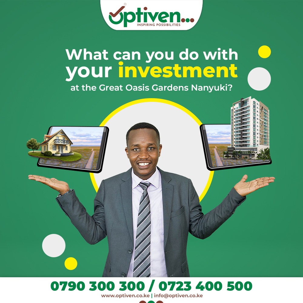 _CrazyNairobian's tweet photo. The Great Oasis Gardens Option Five β 5 Acres Blocks;
- Ksh 13,475,000 payable in 30 days
- Ksh 13,879,250 payable in 3 months
- Ksh 14,283,500 payable in 6 months
- Ksh 15,092,000 payable in one year
#OGPriceChange https://t.co/IvsbJGfFs3