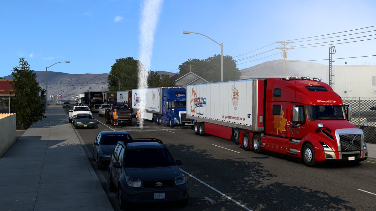 lucaspajak's tweet image. Water, water, water 💧💧💧
@VolvoTrucksNA 
#VolvoVNL 
@SCSsoftware 
#ATS
#7YearsofATS 
#BestCommunityEver
