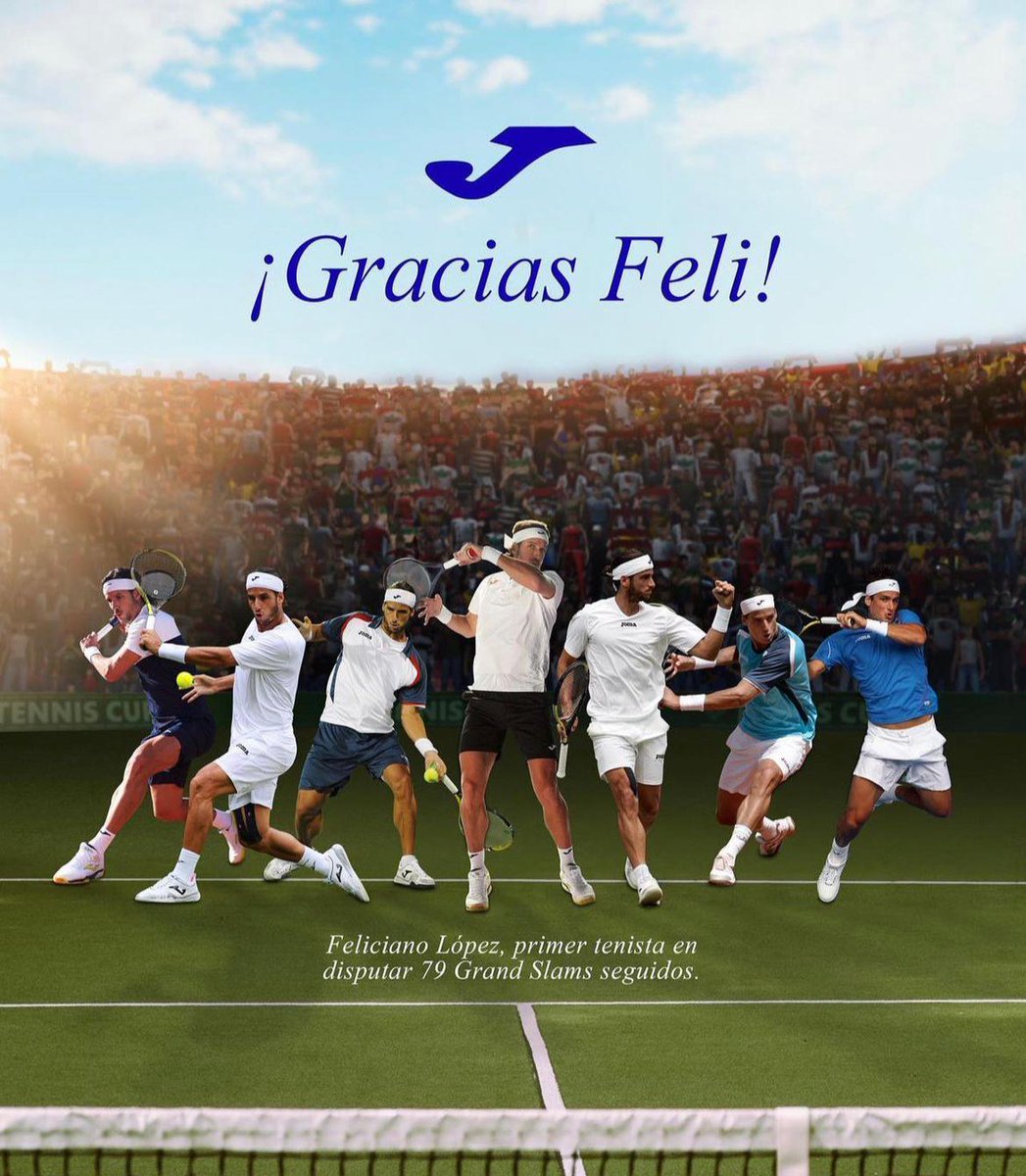 JomaSport's tweet photo. Se despide uno de los jugadores más especiales del tenis español🇪🇸
@feliciano_lopez
Agradecer todo lo que  has aportado a nuestra marca tanto a nivel humano como tenístico https://t.co/A1G9xUUukZ
