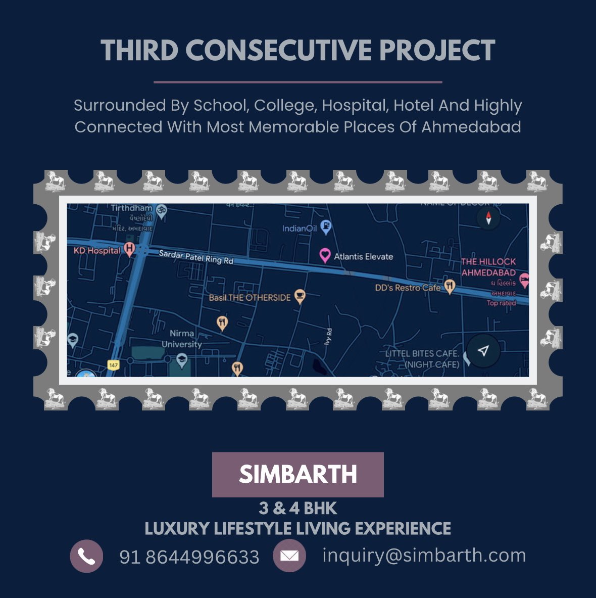 SimbarthI's tweet photo. THIRD CONSECUTIVE PROJECT
Surrounded By School, College, Hospital, Hotel And Highly Connected With Most Memorable Places Of Ahmedabad
Atlantis Elevate
SIMBARTH
3 & 4 BHK
LUXURY LIFESTYLE LIVING EXPERIENCE #simbarth #evolvingexcellence #newproject #vaishnodevicircle https://t.co/o9s8GwthAT