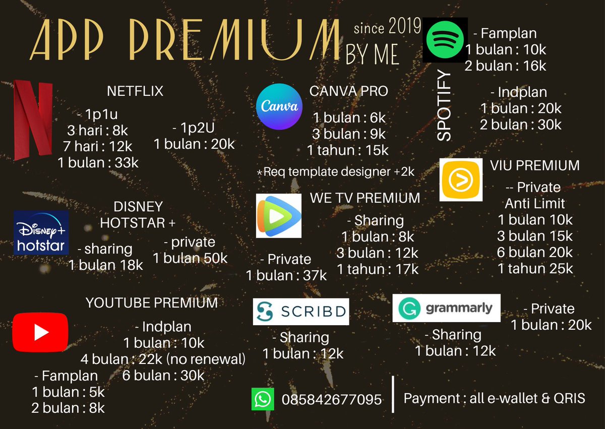 m00ncuan's tweet photo. 🪸🪸 APP PREMIUM BYME 🪸🪸

✅ full garansi
✅ 100% trusted
✅ seller fast respon

--- Order? DM @gtauak atau WA https://t.co/5KBgBumYmv
--- Payment : all e-wallet https://t.co/2PTnHkv2rU