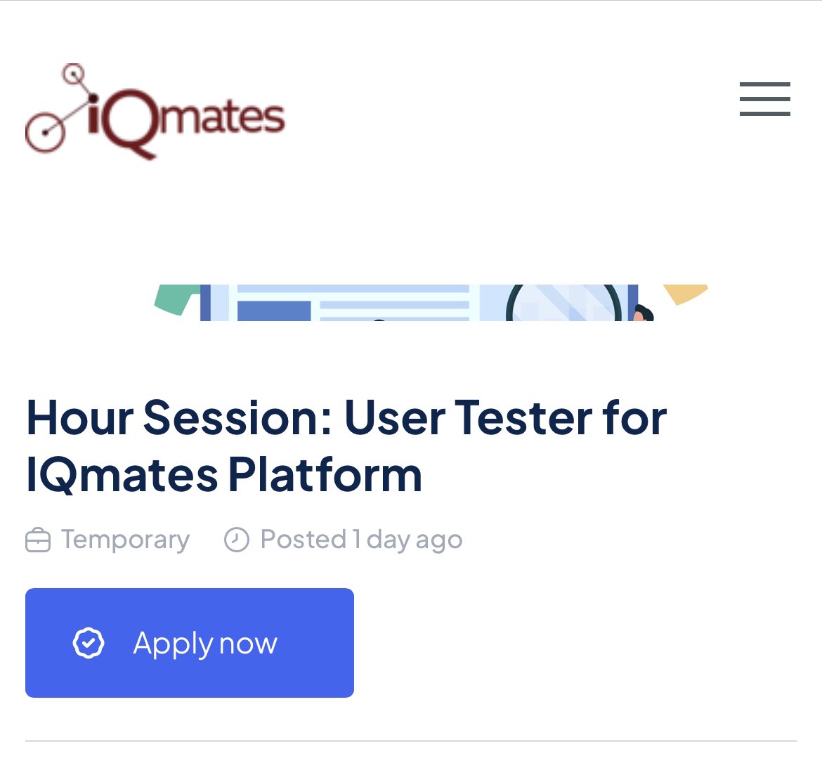 IQmates's tweet photo. Looking for people to test our updated platform. We are hosting hourly sessions and giving R100 compensation for the time. Here’s the apply link:

https://t.co/PzLqljuTQp https://t.co/tpqDMrOsha