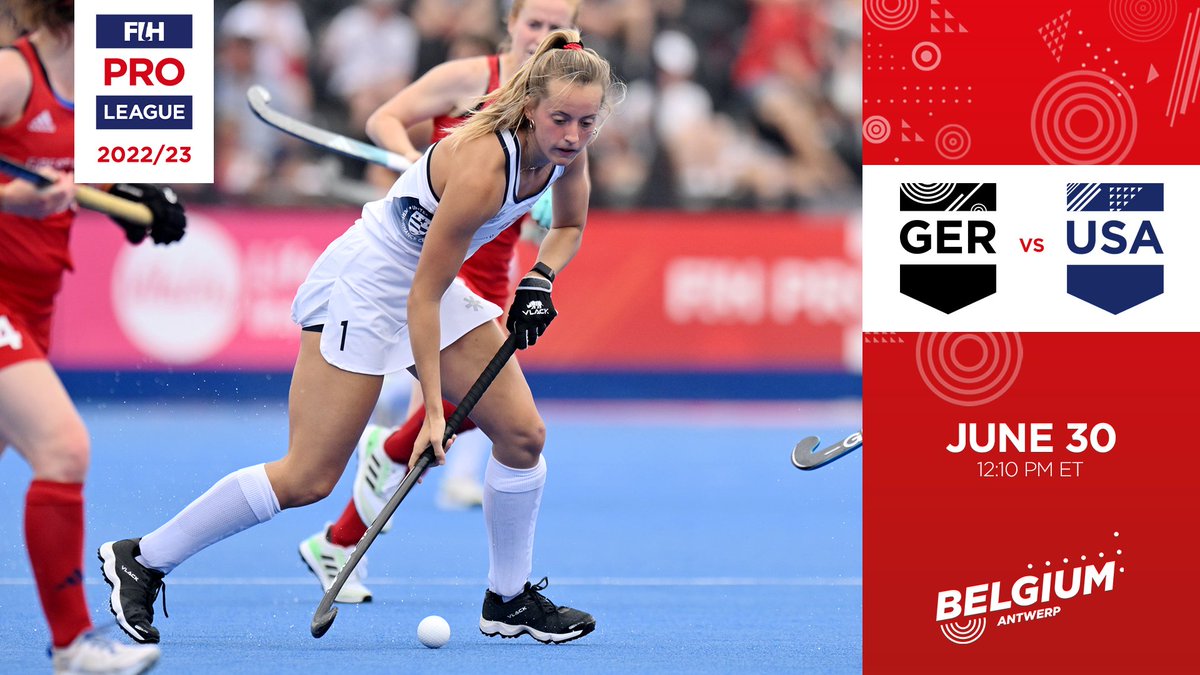 GAME DAY! #FIHProLeague

🏑: 🇩🇪 v 🇺🇸
🕛: 12:10 PM ET
📍: Antwerp, Belgium
🖥️: Watch.Hockey 

The No. 16 USWNT takes on No. 5 <a href="/DieDanas/">DANAS Hockeyteam GER</a> in the first match of their #FIHProLeague mini-tournament in Antwerp, BEL. Stream it pay-per-view on Watch.Hockey .