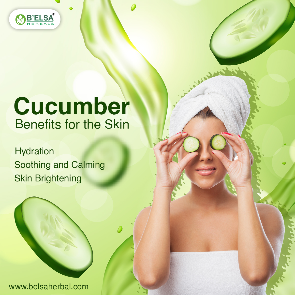Rejuvenate your skin with the refreshing power of cucumbers!

#belsa #herbal #cosmetics #CucumberSkincare #RefreshAndRevive #NaturallyNourishing #SkinCareRoutine #HealthySkin #GreenBeauty #NaturalIngredients #GlowingComplexion #SelfCare #power #SkinRenewal