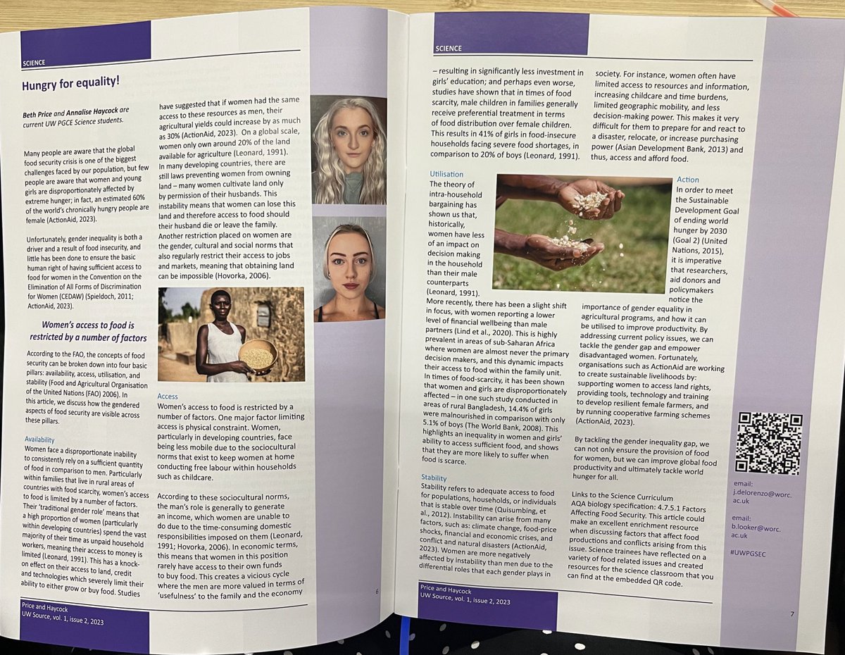 What an amazing end to an incredible year! Thank you to everyone at @SouthBromsHigh and @UWPGSEC for your support and expert guidance. I have thoroughly enjoyed my time on the course and I’m delighted to be leaving with an article in the UW source mag! Congrats class of 2023! 🎉