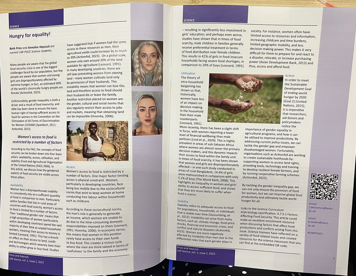 What an amazing end to an incredible year! Thank you to everyone at <a href="/SouthBromsHigh/">South Bromsgrove High</a> and <a href="/UWPGSEC/">University of Worcester - PGCE Secondary course</a> for your support and expert guidance. I have thoroughly enjoyed my time on the course and I’m delighted to be leaving with an article in the UW source mag! Congrats class of 2023! 🎉