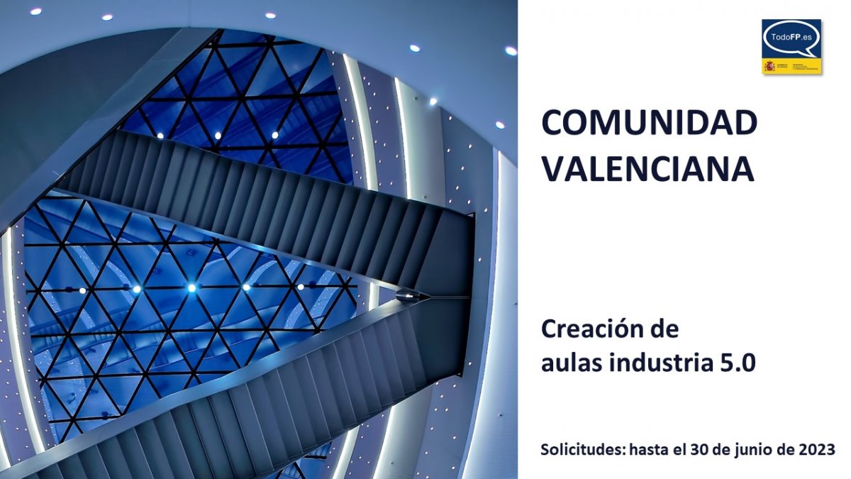 todofp's tweet photo. 📢#FPCValenciana
creación de aulas industria 5.0 #CentrosFP
🔴 Solicitudes: hasta el 30 de junio de 2023
https://t.co/v9aXuG0QW8 https://t.co/n1a0YLW90T
