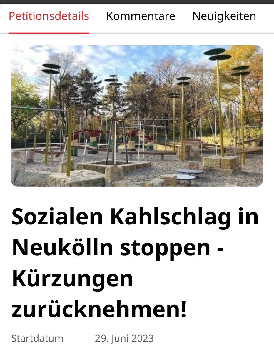 Hier nun auch die dazugehörige Petition:

Unterschreibt gerne und teilt ✍️

change.org/p/sozialen-kah…