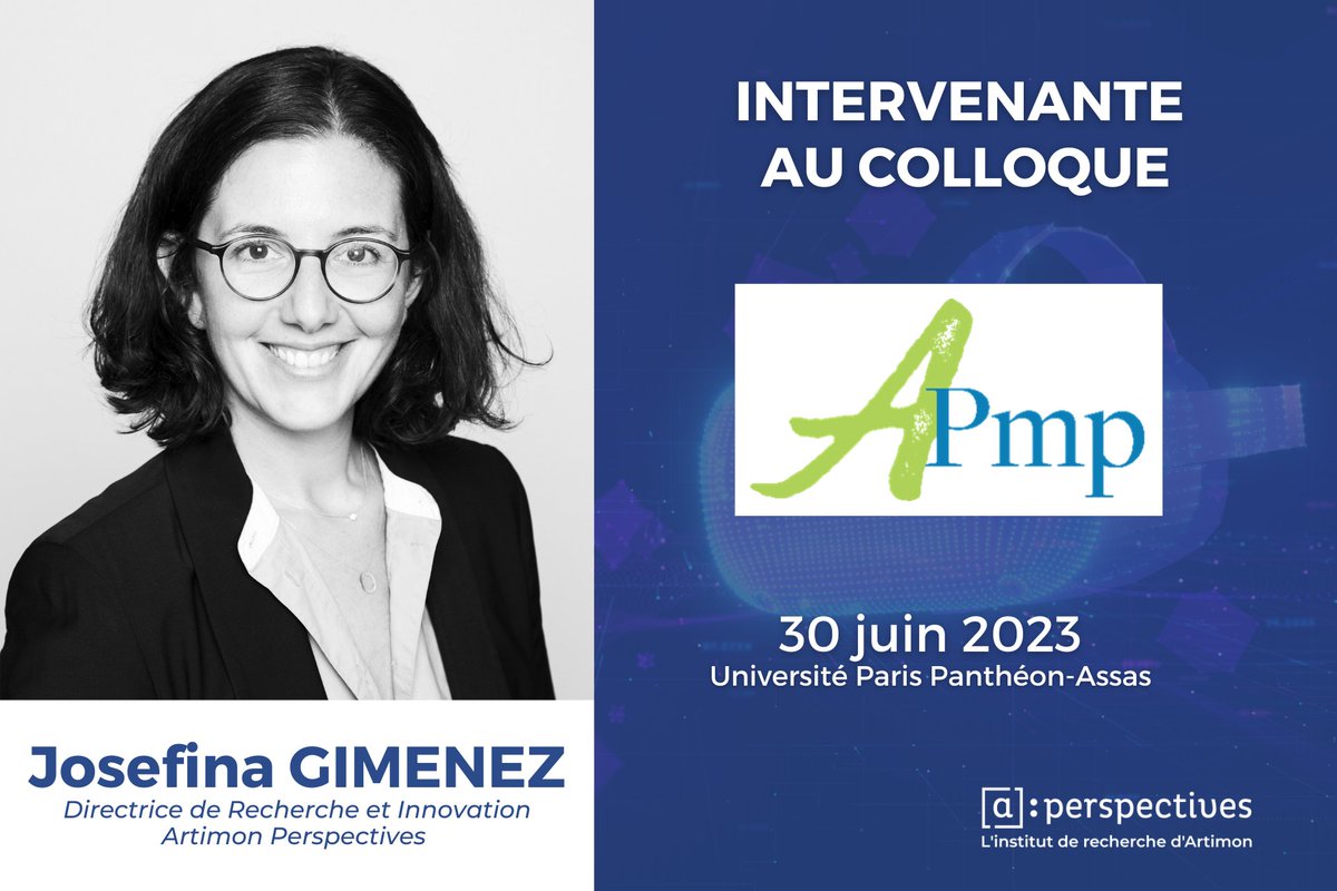 [Evénement]- 🤖Retrouvez-nous au colloque de l’#APMP. Intervention de <a href="/Jo__Gimenez/">Josefina Gimenez</a> lors d’une table ronde : Donnés numériques, IA, quel avenir et quelle gouvernance pour les organisations publiques ?
👉bit.ly/3CvMCMJ
#Artimonconseil