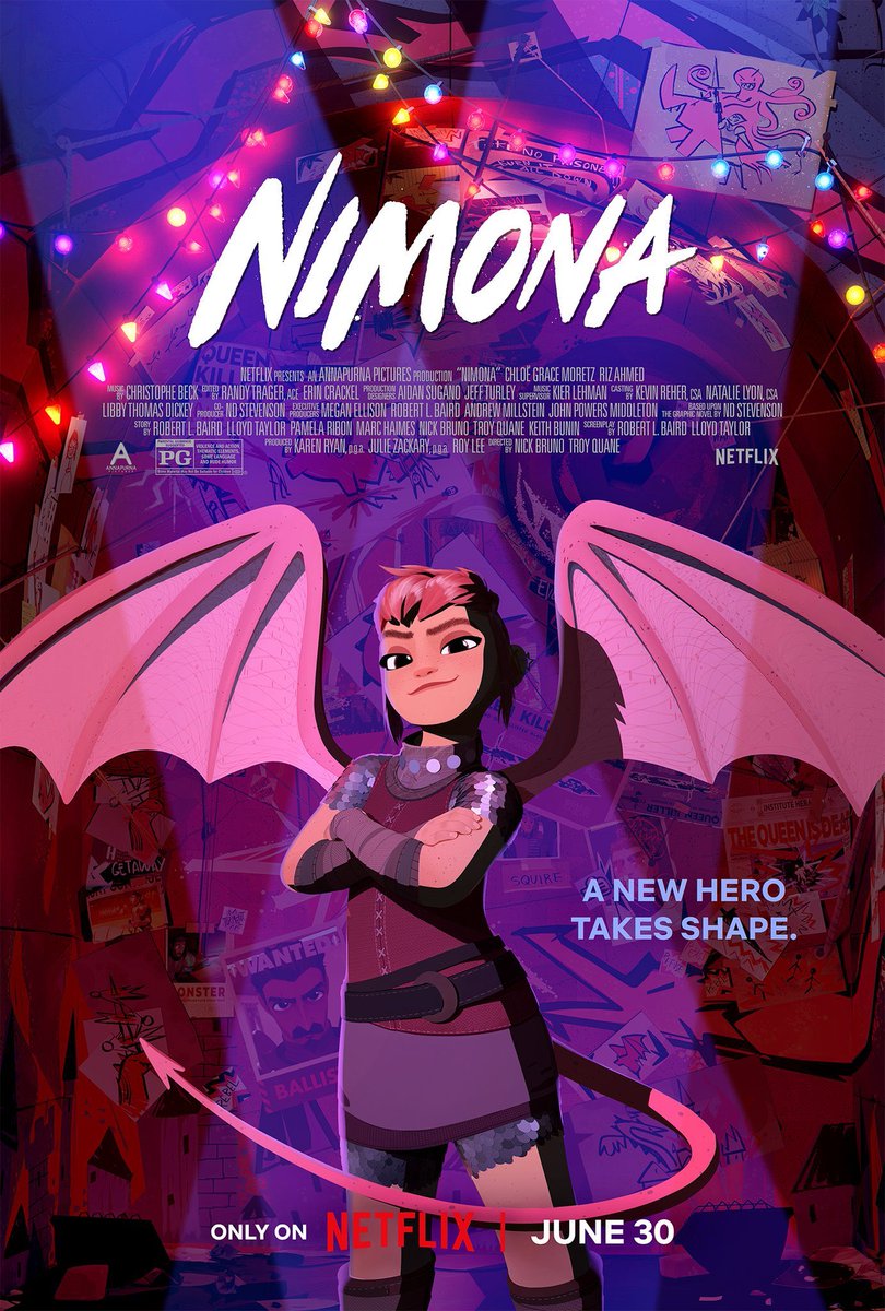 UJStrikesBack's tweet photo. HAPPY NIMONA DAY, YβALL!!! π₯³π
#Nimona #FranesConroy #LorraineToussaint @RuPaul #RandyTrager #ErinCrackel @hellokarenryan #JulieZackary @royleeroy25 #MarcHaines #RobertLBaird #LloydTaylor #KeithBunin @pamelaribon @Gingerhazing #BlueSkyStudios @AnnapurnaPics #NimonaMovie https://t.co/NSlywSca7J