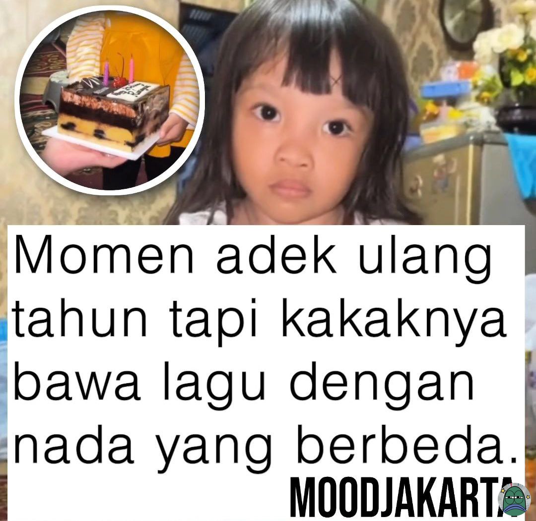 💚 ketika kakak nyanyikan lagu untuk adeknya dengan nada berbeda, terlihat muka adeknya begitu flat 😨😅