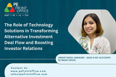 pefrontoffice's tweet photo. Drishti Singh (Manager – Sales &amp; Key Accounts) shares insights on how tech solutions have transformed alternative investment deal flow as well as investor relations and highlights the use of data analytics, and online platforms in enhancing transparency with investors. https://t.co/q1k4YBQVhq