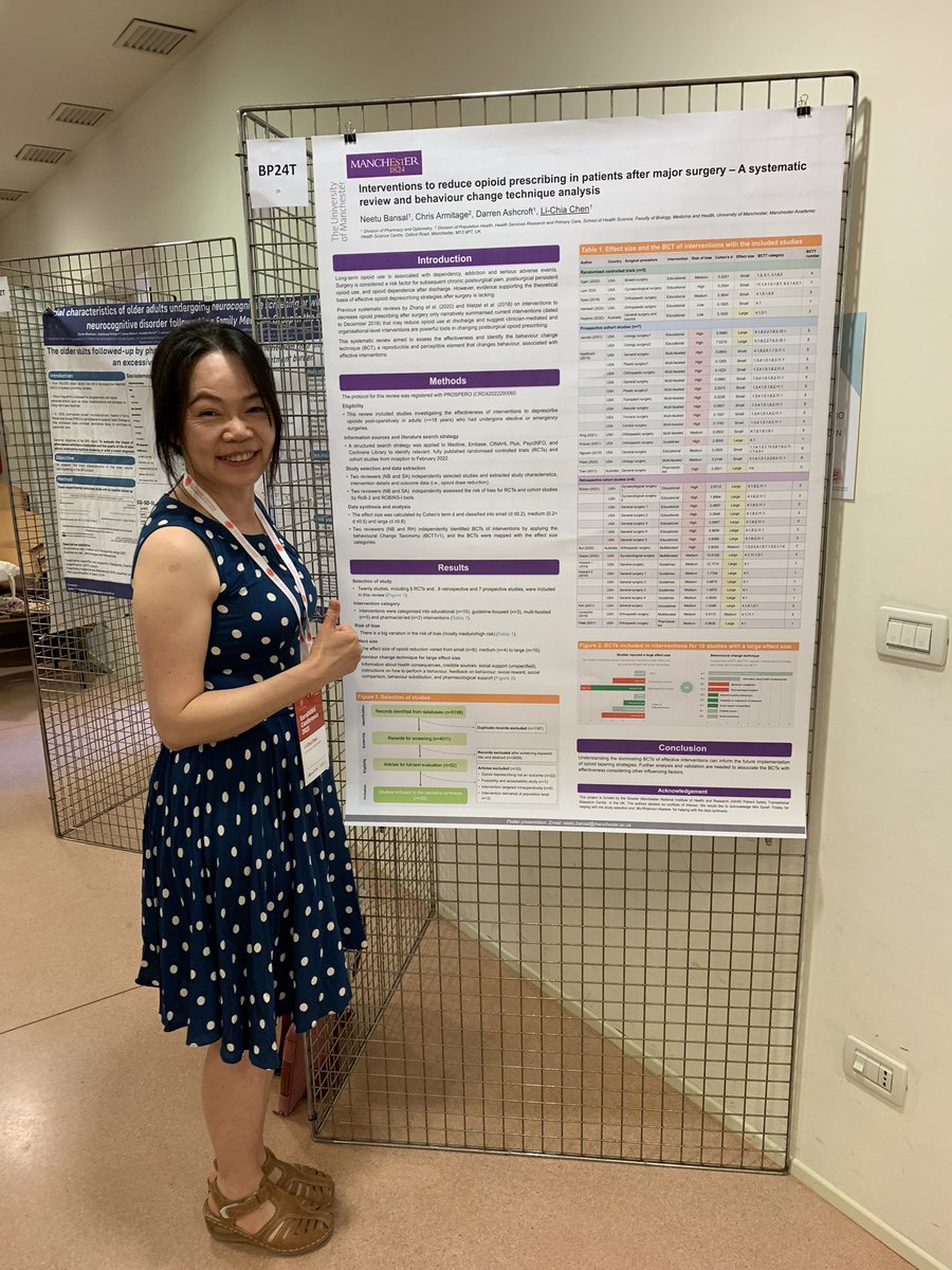 Deprescribing opioids after surgery. The second poster walk talk done! @PharmNeetu @LiChiaChen @EuroDurg conference 2023
@PharmacyDUPP @UoMPharmaOpt