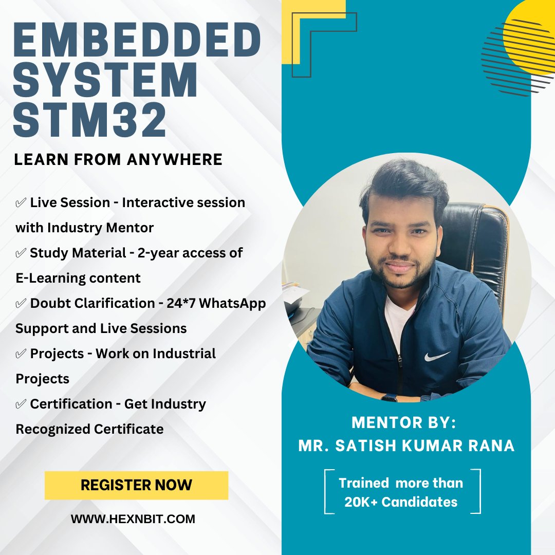🌞🚀 Join our Summer Training Program in Embedded Systems with STM32! 🌟

For registration and more details, fill this out : forms.office.com/r/Hh38btzjbs

🌈💻 #EmbeddedSystems #STM32 #SummerTrainingProgram #hexnbit #tevatrontech