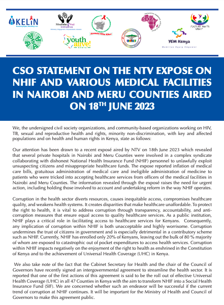 KELINKenya's tweet photo. Corruption in the health sector diverts resources, causes inequitable access, compromises healthcare quality, and weakens health systems. It creates disparities that make healthcare unaffordable.
#StopHealthCorruption https://t.co/nhgwKcQ8up