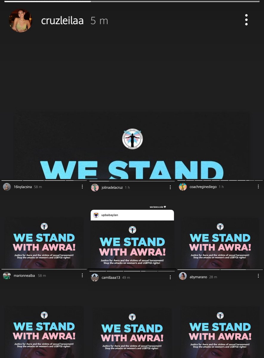 LukeEstefano's tweet photo. Yass salamat sa pagtindig Leila, Tyang, Jolens, Mimay, Lams, Ivy &amp; Kots Regine 💛💙🏳️‍🌈

#WeStandForAwra #JusticeForAwra https://t.co/pEq2BajTVs