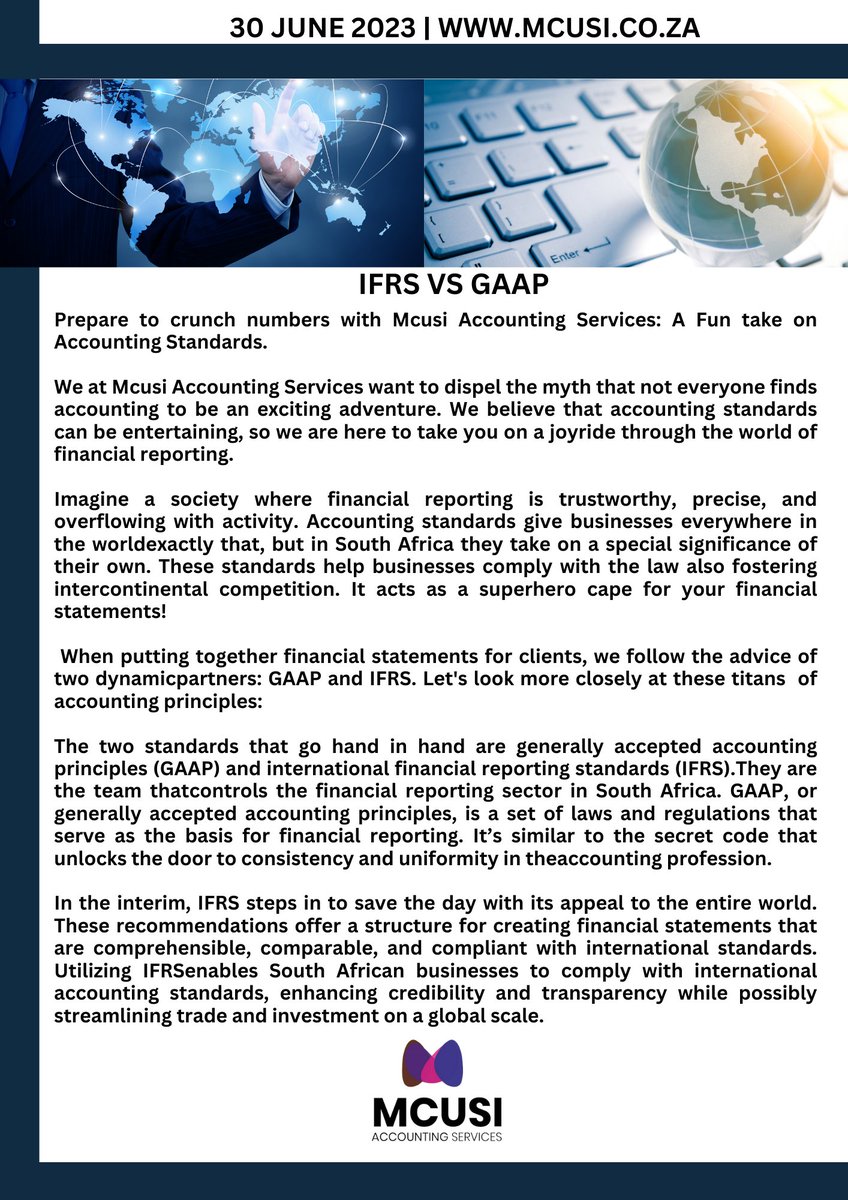McusiServices's tweet photo. On today's article for the Month, let's be knowledgeable of what really goes on in those Financial Accounting books. 

#Lightenup🙂 #Accountingstandardsweswearby #Internationalstandards #GAAP #afieldofpossibilities https://t.co/KNLbm3MxLA