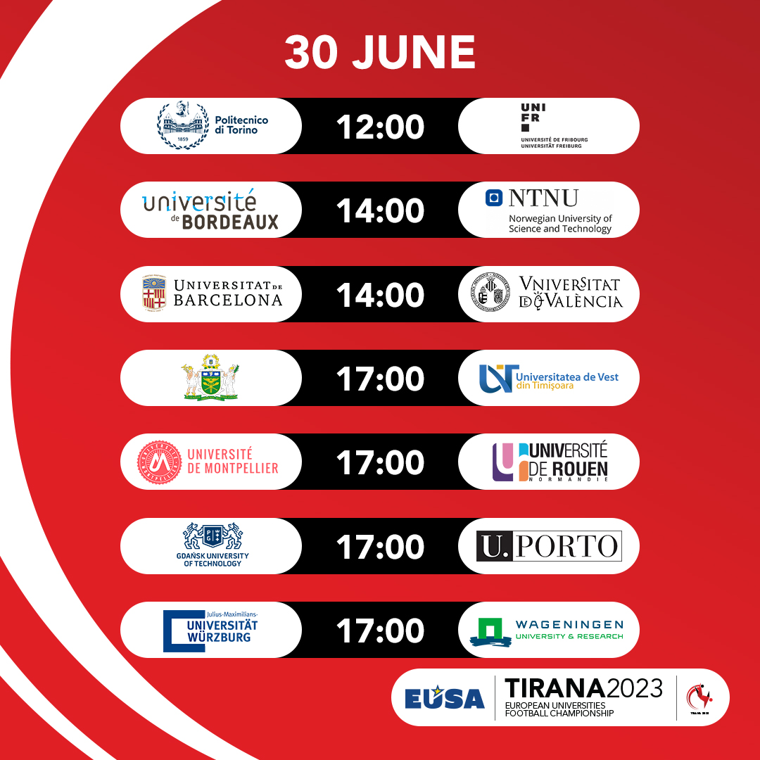 Get ready for the Quarterfinals!!! 📷📷
#EUFC #Tirana2023 #Football #WomenInFootball #MenInFootball #UnleashTheChampions