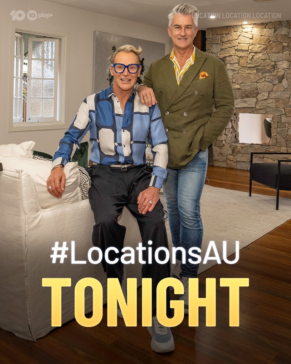 A Mitch and Mark Friday night takeover! ✨🏡 #LocationsAU Premieres 7.30 Tonight on 10 and 10 Play. #HouseHunting #Property #House #Design #Renovate #Opportunity #Lifestyle #RealEstate #HomeSweetHome #MitchandMark