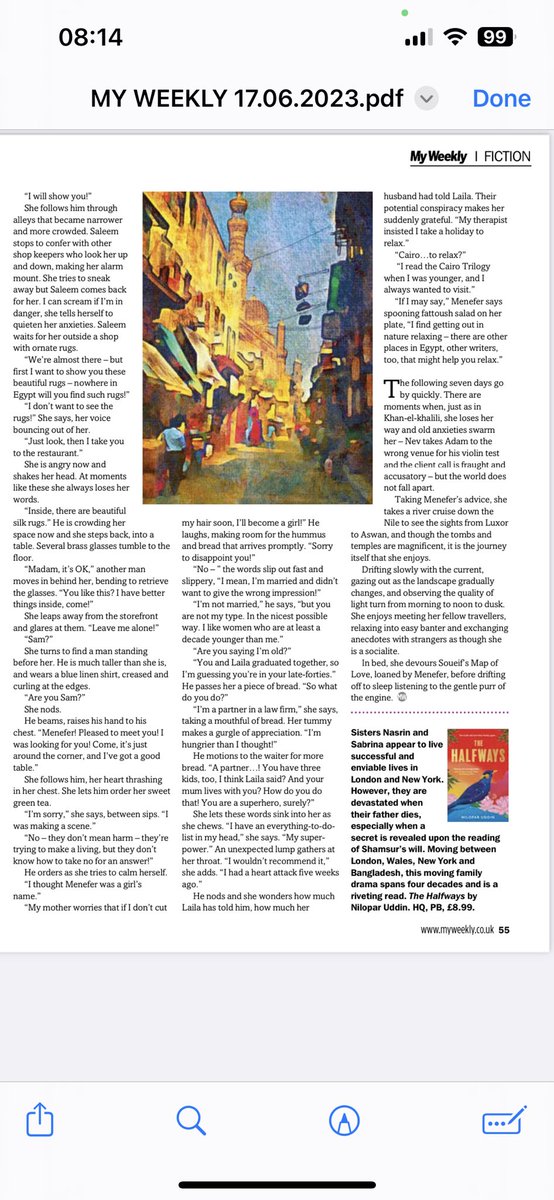 A bit late sharing this but thank you <a href="/MyWeeklyEditor/">Susan Watson</a> for including my short story in My Weekly (17th June edition)!