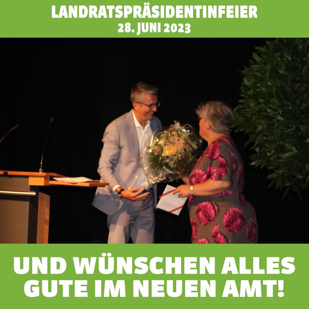 👒 Regula N. Keller wird Landratspräsidentin 👒

Nach Ursula Herren (FDP), Annemai Kamm (SVP),
Christine Bickel (SP) und Susanne Elmer-Feuz (FDP)
ist sie die fünfte Frau von 138
Landratspräsidentinnen und -präsidenten und nach
Mathias Zopfi die zweite Grüne in diesem Amt. 📖