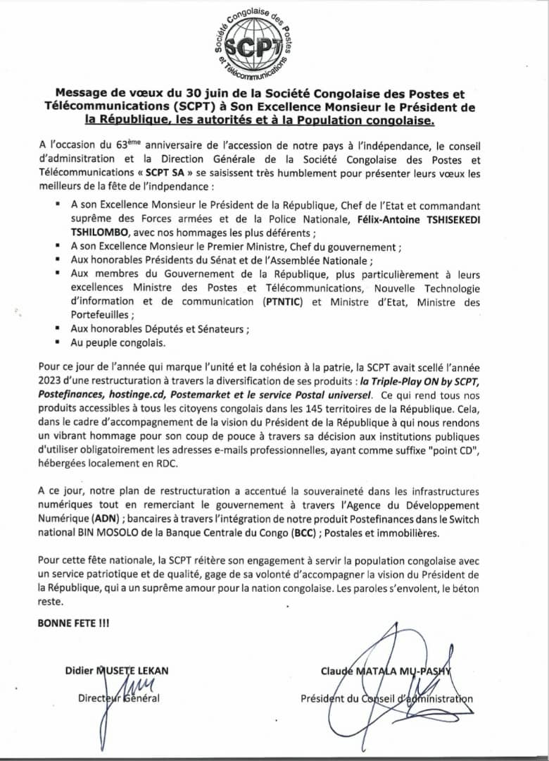 poste_rdc's tweet image. #VivaLipanda 
@rdcpresidence @ptntic