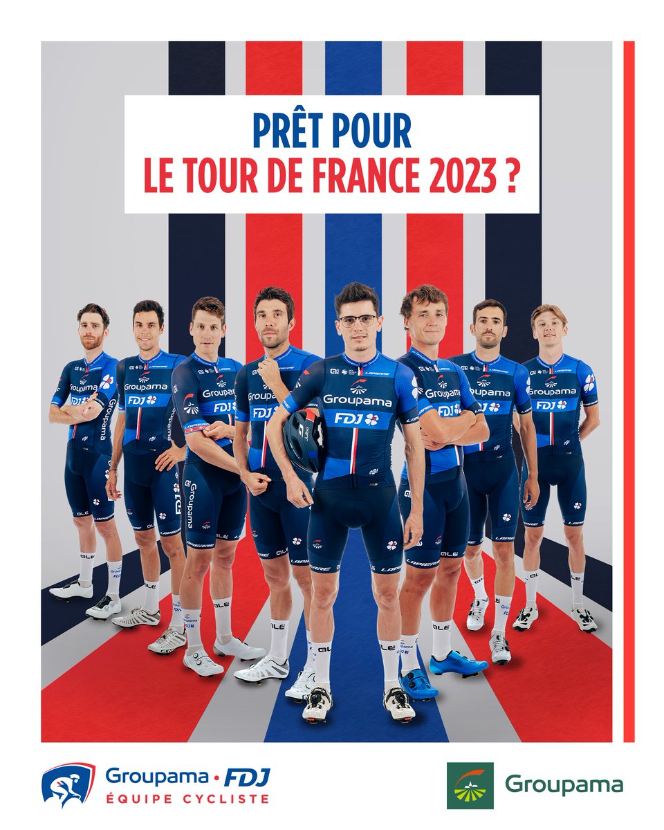 C'est parti pour le #TDF2023 ! 🎉
Soutenez l'équipe cycliste <a href="/GroupamaFDJ/">Équipe Cycliste Groupama-FDJ</a> en commentant avec ces emojis : 🚴💚🇫🇷