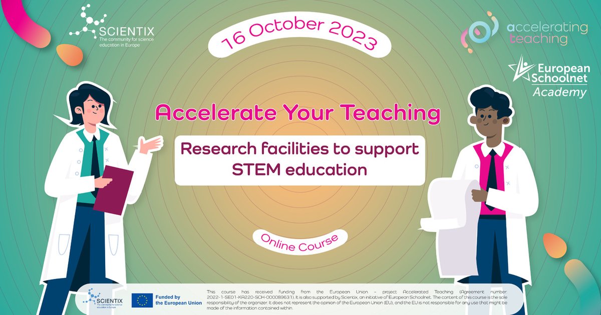 📢 👩🏻‍🏫 Attention teachers! Are you ready to transform and accelerate your classroom with the new #AccelerateYourTeachingMOOC? Enhance your teaching skills, promote critical thinking, collaboration, and active participation. Register now! 👉 bit.ly/AT_MOOC23
