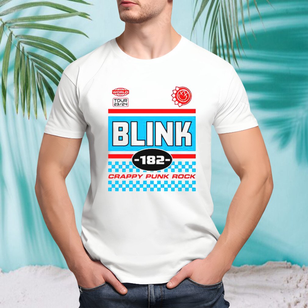 Blink-182 World Tour 2023 2024 Crappy Punk Rock BMXer Tee Fan Gifts T-Shirt cvctees.com/product/blink-…