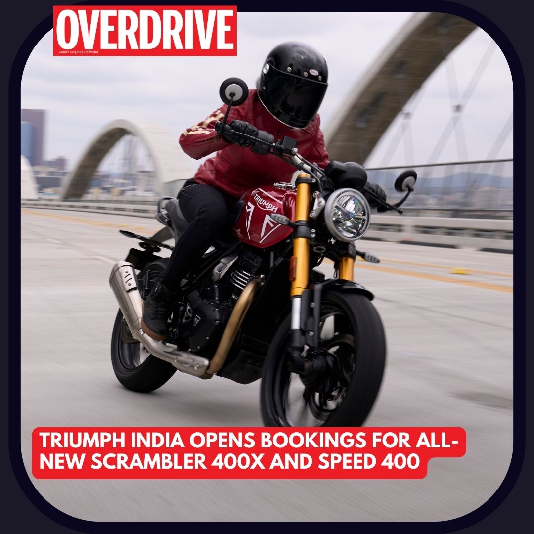 odmag's tweet image. #OverdriveNews Triumph India opens bookings for all-new Scrambler 400X and Speed 400.